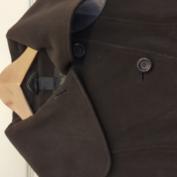 Mackage Wool Blend Coat Size Large Dark Brown - Picture 3 of 14
